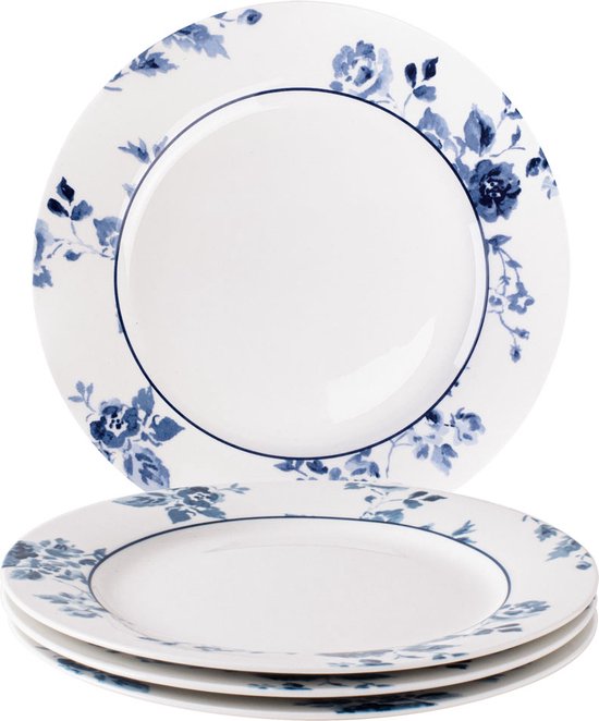 Foto: Laura ashley blueprint collectables bordenset 4 persoons servies geschenkverpakking 23 cm ontbijtborden china rose