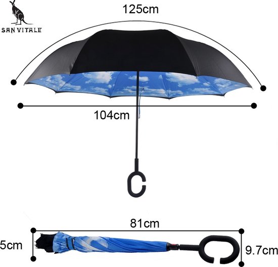Parapluie Automatique,Anti Retournement Résistant Au Vent anti-uv Parapluie  Pliant Automatique Pour Hommes et Femmes Voyage Rouge