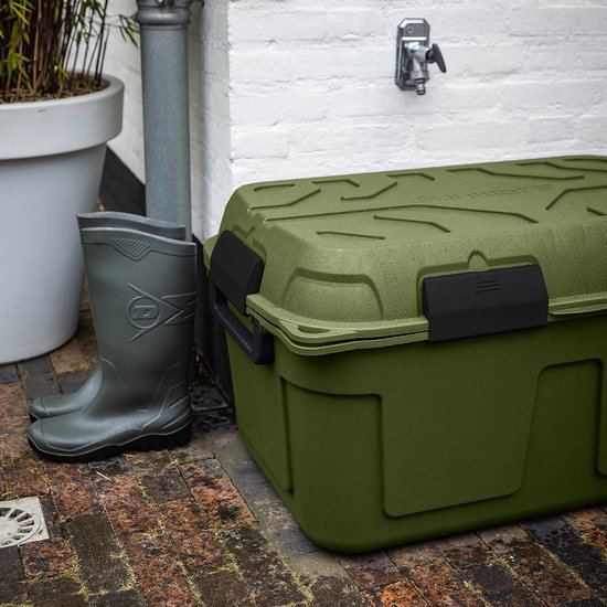 Sunware - Boîte de rangement étanche Q-line 130L vert noir -