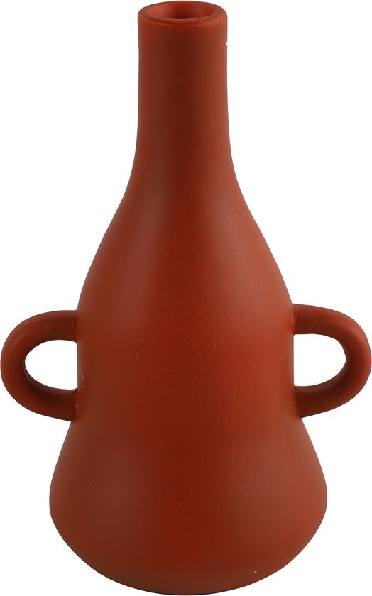 Kandelaar fles met twee oren Piper terracotta