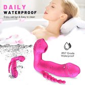 Nouveau vibromasseur point G, clitoris et anal voor jou, vibrateur sans fil résistant à l'eau avec 7 modes de vibration, 7 fonctions de chaleur et 7 stimulateurs de fonction d'aspiration.
