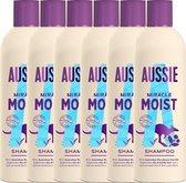 Aussie Miracle Moist Shampoo - Hydraterende shampoo - herstelt droog en beschadigd haar - Voordeelverpakking 6 x 300 ml