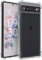 Google Pixel 6a Hoesje - Google Pixel 6a Anti Shock Proof Siliconen Back Cover Case Hoes Transparant