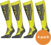 HEAD Skisokken Unisex Racer Kneehigh 4-pack Neon Yellow
