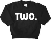 Verjaardag sweater 2 jaar-two-zwart-Maat 92