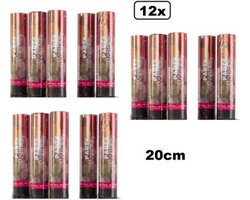 12x Partyshooter Papier multi 20 cm - shooter confetti carnaval thema feest festival apres ski party