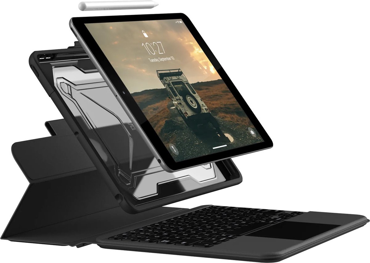 UAG Rugged Bluetooth Keyboard Geschikt voor de iPad 10.2 (2019 / 2020 / 2021) - Zwart