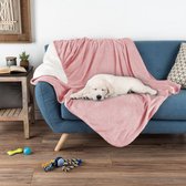 Couverture pour chien Green Berg - Imperméable - Polaire Plaid Chien Chat Pet - Protège canapé - 125x150 cm - Rose