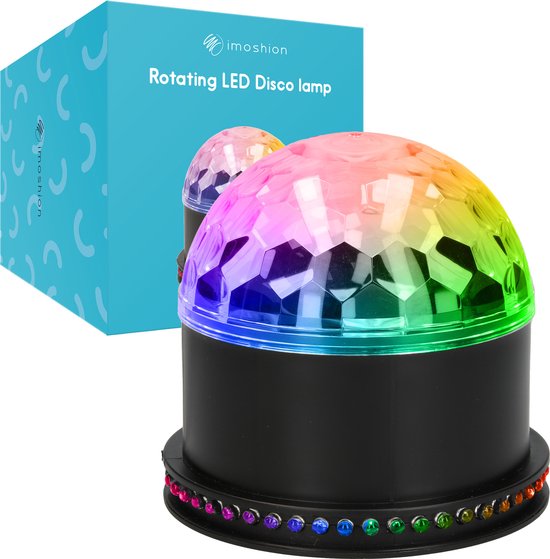 iMoshion Roterende Discolamp met afstandsbediening - LED Discobal - Discolamp kinderen / volwassenen - Muziekgestuurde discobal - Feestverlichting