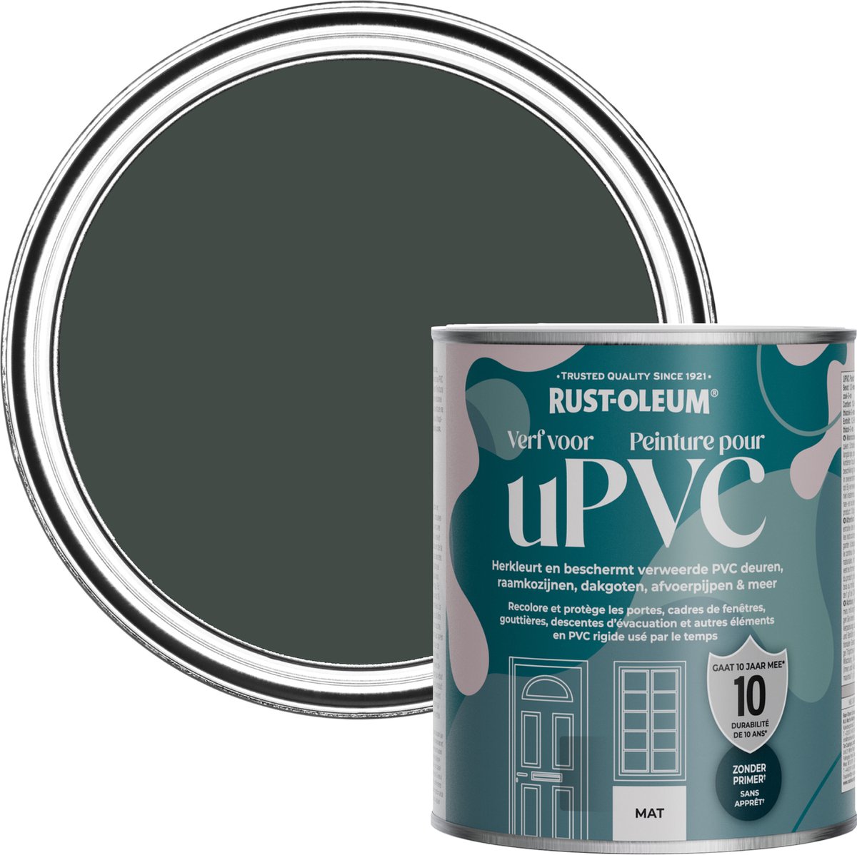 Rust-Oleum Grijs Verf voor PVC - Avonddiner 750ml