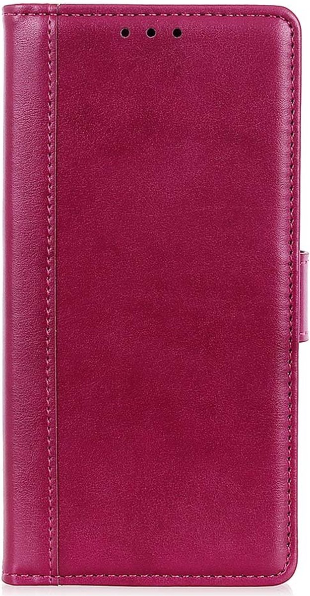 Shop4 - Geschikt voor Nokia X10 Hoesje - Wallet Case met Pasjeshouder Grain Rood