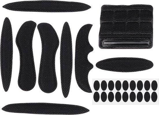 WiseGoods Luxe Set Fietshelm Pads - Accessoires Fietshelmen - Fiets Helm Pad - Tool Helmet - Tools Helmen Veiligheid - 27stk Zwart