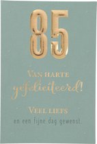 Cartes numérotées - Le plus bel âge - Carte d'anniversaire 85 Félicitations ! Gros bisous..