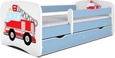 Kocot Kids - Bed babydreams blauw brandweer zonder lade zonder matras 180/80 - Kinderbed - Blauw