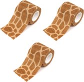 Pansement filmogène 3 pièces - Girafe - Viscose 5 cm - Tape de blessure - Flexible et Extra résistant