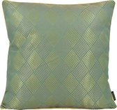 Luxury Checker Green Kussenhoes | Jacquard / Polyester | 45 x 45 cm | Groen