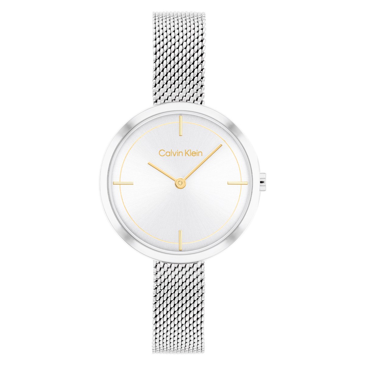 Calvin Klein CK25200184 Beam Dames Horloge - Mineraalglas - Staal - Zilver - Ø 30 mm - Quartz - Druksluiting - 3 ATM (spatwater)