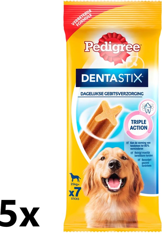 Pedigree kauwstaaf: De 7 beste van 2024 {Pedigree kauwstaaf korting!} 12 Pedigree – Dentastix Maxi – 5x270g – 5 verpakkingen van 7 sticks