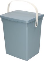 Poubelle bleue verrouillable / poubelle pour déchets organiques - Empêche les mauvaises odeurs et les mouches des fruits