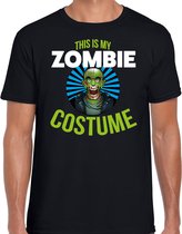 Dress up t-shirt Zombie costume noir pour homme - Vêtement d'Halloween S