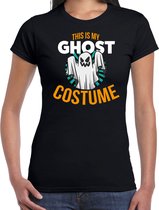Verkleed t-shirt ghost costume zwart voor dames - Halloween kleding L
