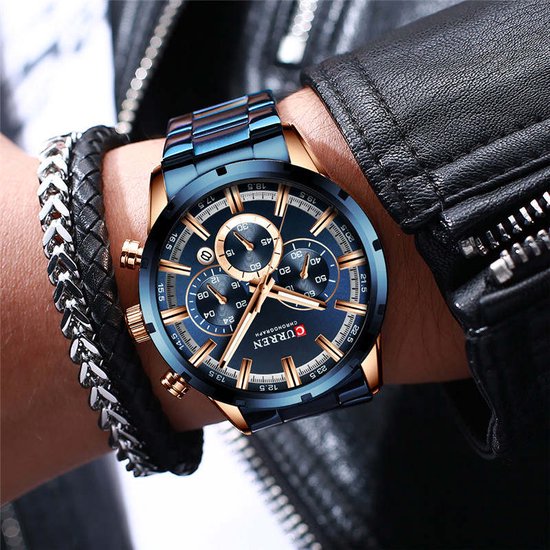 Curren - Jongens - Horloge - 52 mm - Blauw - Curren