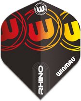 WINMAU - Rhino Logo Zwart, Grijs en Oranje Dartvluchten - 1 set per pakket (3 vluchten in totaal)