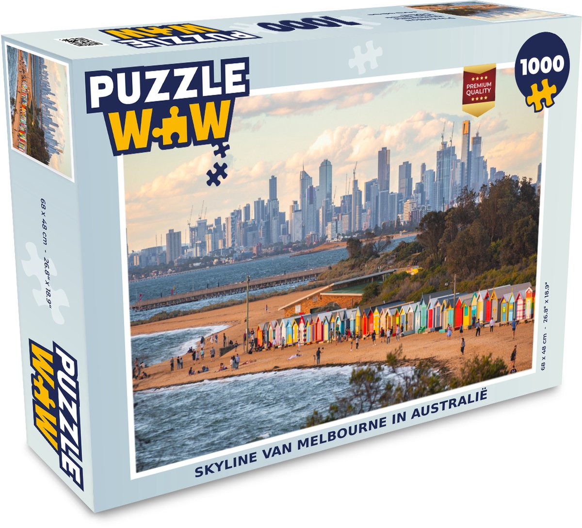Puzzel Skyline van Melbourne in Australië - Legpuzzel - Puzzel 1000 stukjes volwassenen