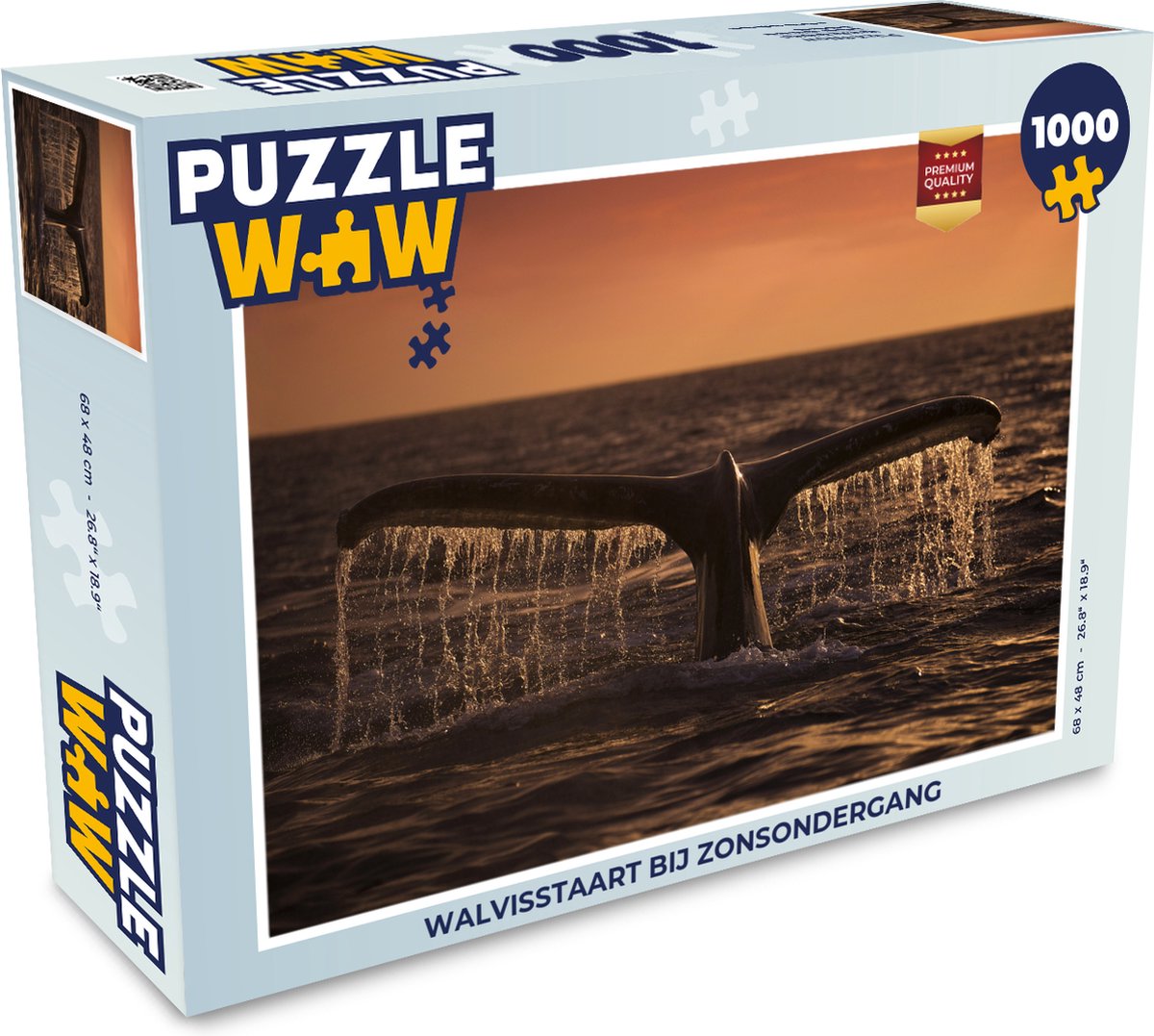 Puzzel Walvisstaart bij zonsondergang - Legpuzzel - Puzzel 1000 stukjes volwassenen