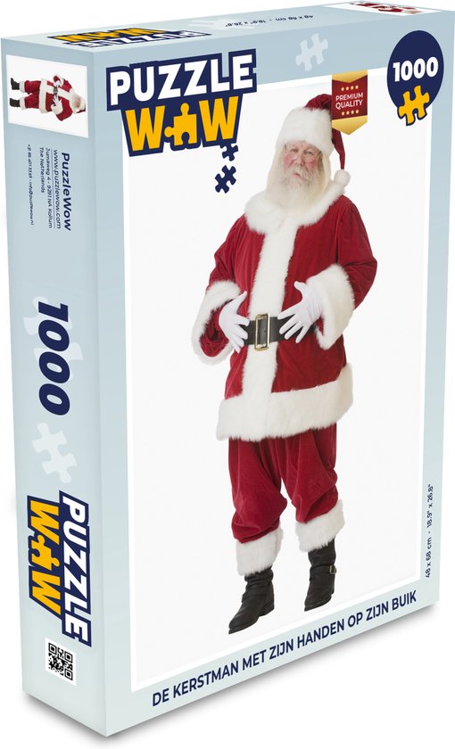 Puzzel De kerstman met zijn handen op zijn buik - Legpuzzel - Puzzel 1000  stukjes... | bol.com
