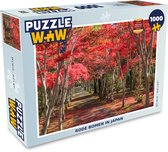 Puzzel Rode bomen in Japan - Legpuzzel - Puzzel 1000 stukjes volwassenen