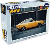 Puzzel Autos - Vintage - Geel - Legpuzzel - Puzzel 1000 stukjes volwassenen