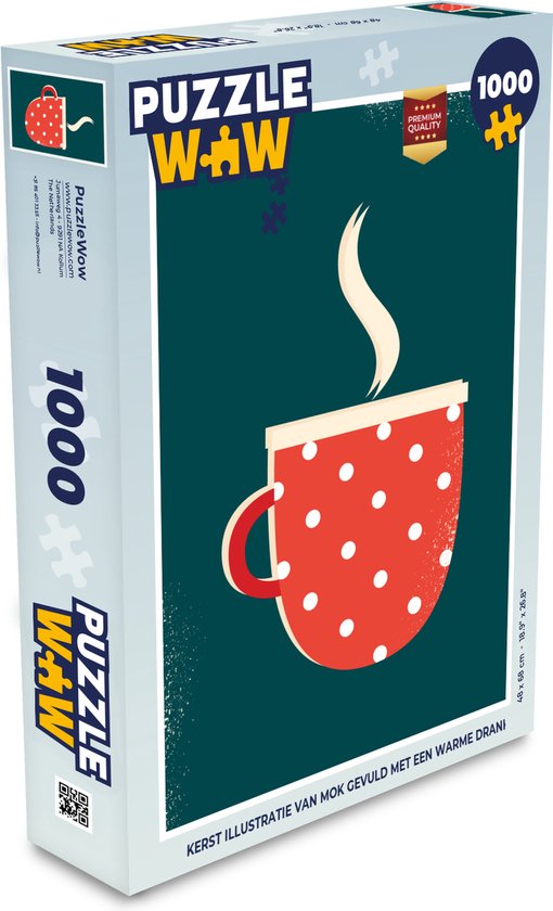 Puzzle Mug - Noël - Hiver - Points - Jigsaw Puzzle - Puzzle 1000 pièces adultes - Noël - Cadeau - Cadeau de Noël pour hommes, femmes et enfants - Sinterklaas cadeaux - Sinterklaas pour les grands enfants