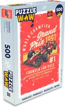 Puzzel Mancave - Formule 1 - Raceauto - Retro - Legpuzzel - Puzzel 500 stukjes
