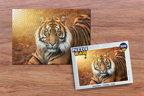 Puzzle Portrait - Tigre - Soleil - Puzzle - Puzzle 500 pièces