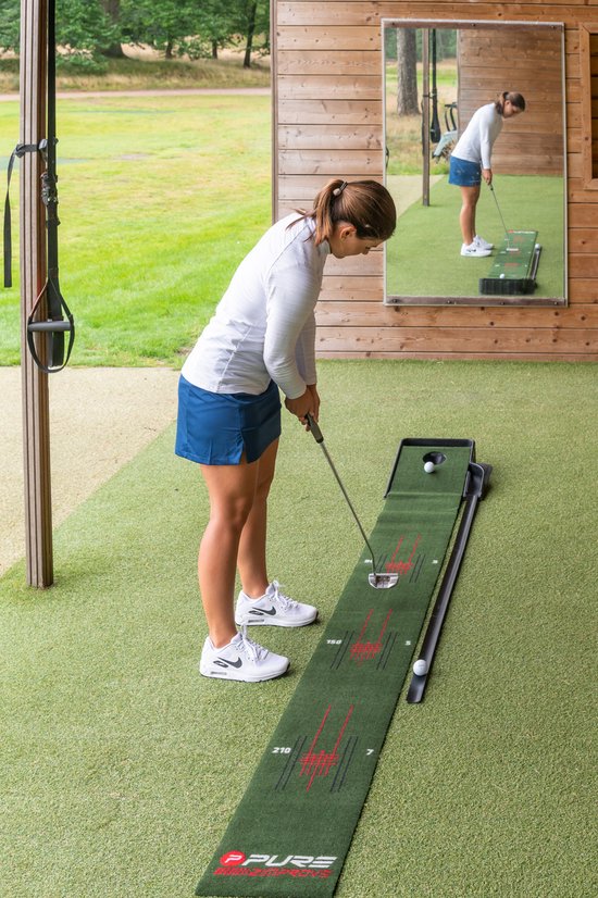 Golf Putting Mat - Incl. Terugkeersysteem - 30x237 cm van Pure2Improve — afbeelding 3