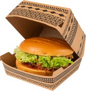 Boîte à hamburger Maori 115x110x70mm karton marron