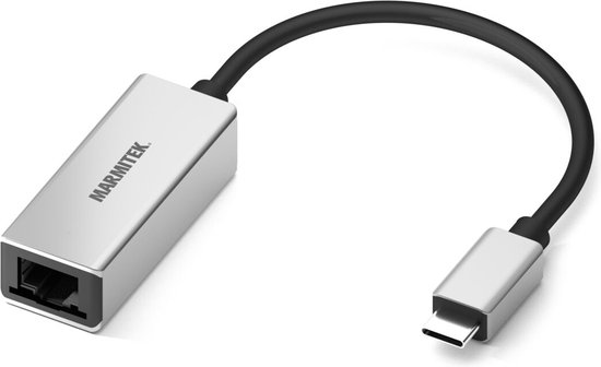 Marmitek 08373 changeur de genre de câble USB Type-C RJ-45 Noir, Argent