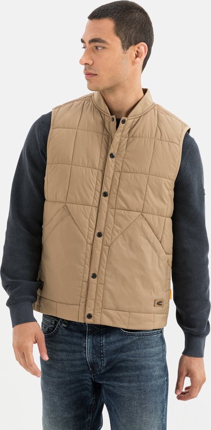 fleece vest, outdoor, opstaande kraag, tot 8XL, hazelnoot | Ulla Popken