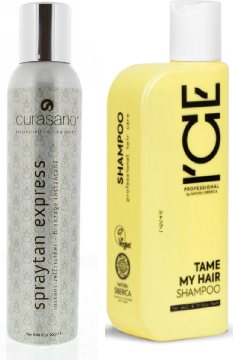 CURASANO Spraytan, Tanning Spray, 200ml + Bio / Vegan Tame My Hair Shampoo