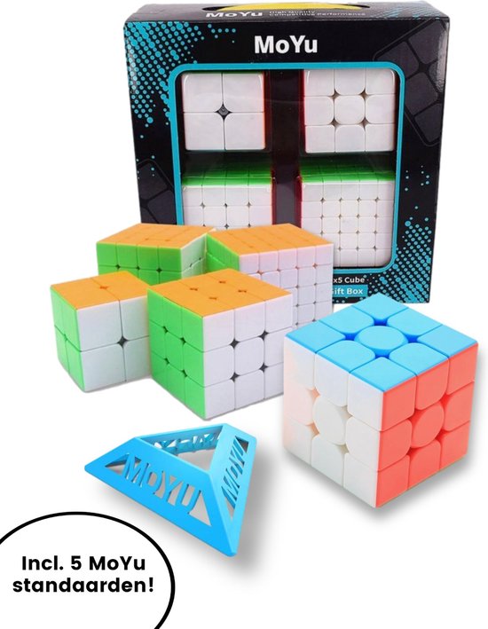 Afbeelding van het spel Puzzelkubus – 2x2, 3x3, 4x4, 5x5 - Extra 3x3 Puzzelkubus-  MoYu Speed Cube – Gratis 5x cubestands