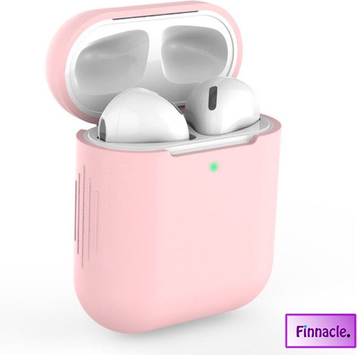Finnacle - Hoesje geschikt voor Apple AirPods 1 / 2 - Roze - Siliconen - Case - Cover - Soft case