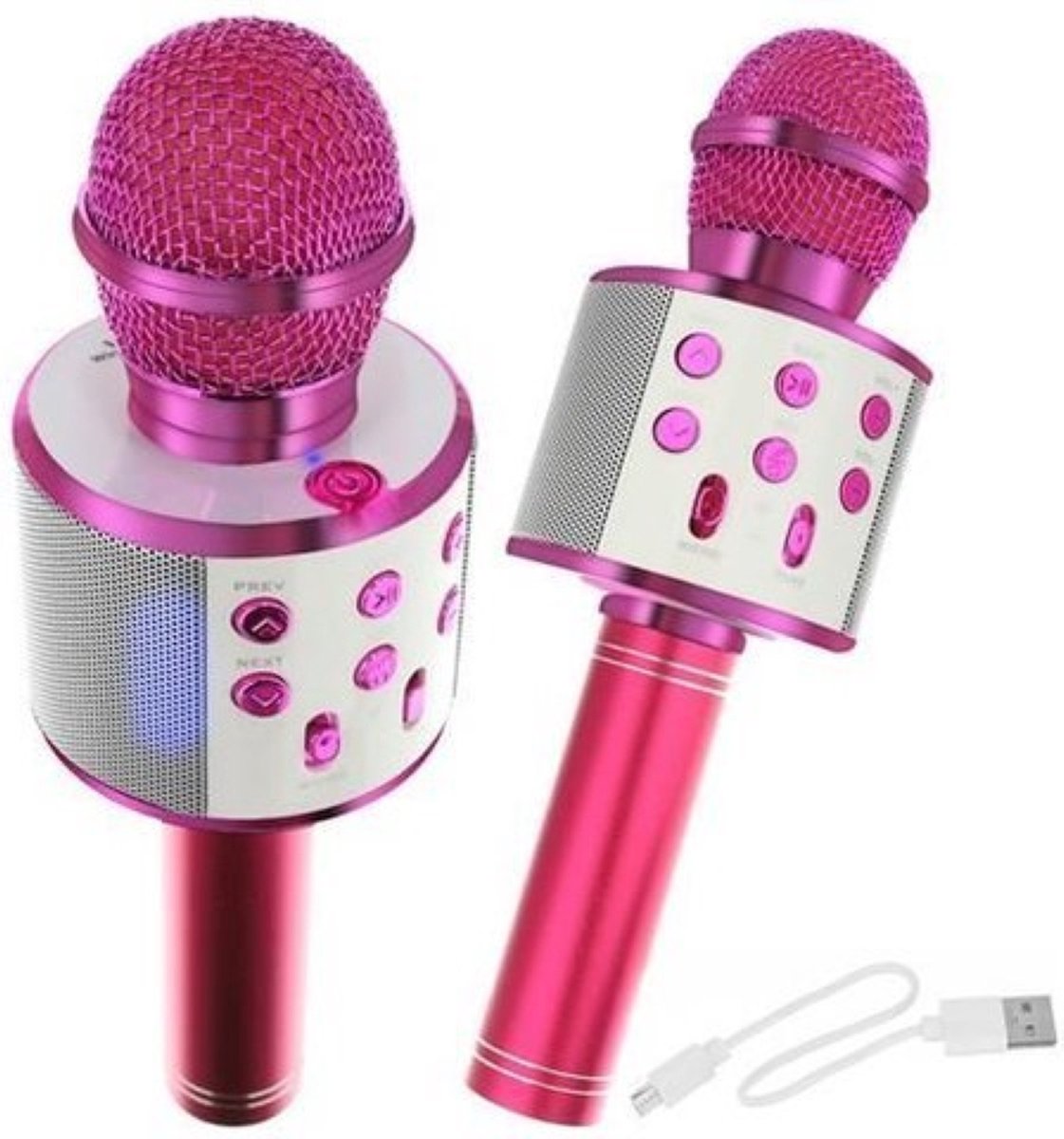 Oneiro's Luxe Karaoke microphone with pink speaker