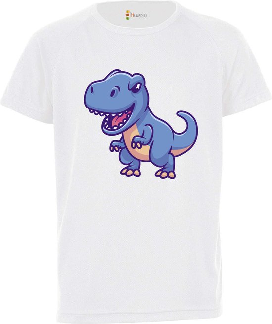 Kinder sportshirt / Dino / Sportshirt wit / S