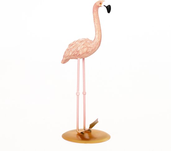 korting verzameling Absorberend Flamingo op poot - Stijlvolle decoratie voor binnen of in de tuin - 20cm -  Decoratief | bol.com