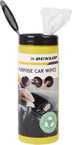 Lingettes pour voiture Dunlop - Multifonctionnelles - 40 pièces - Dans un étui de rangement pratique - Faites briller votre voiture !