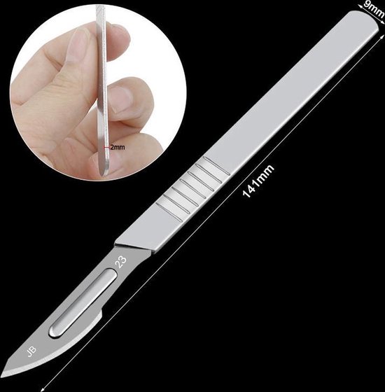 MEDLUXY - Couteau à callosités pour pédicure - Scalpel - 15,5 cm -  Antidérapant 