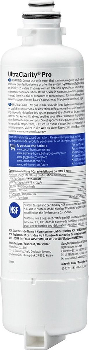 Bosch Siemens 11032518 Waterfilter — afbeelding 5