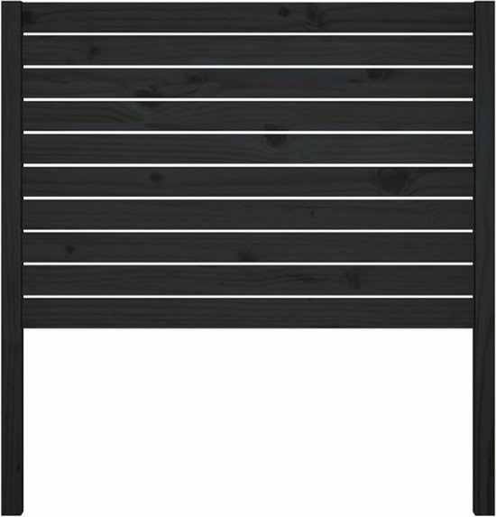vidaXL Tête de lit 96 x 4 x 100 cm Noir Bois de pin massif