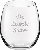 Gegraveerde Drinkglas 39cl De Leukste Suster